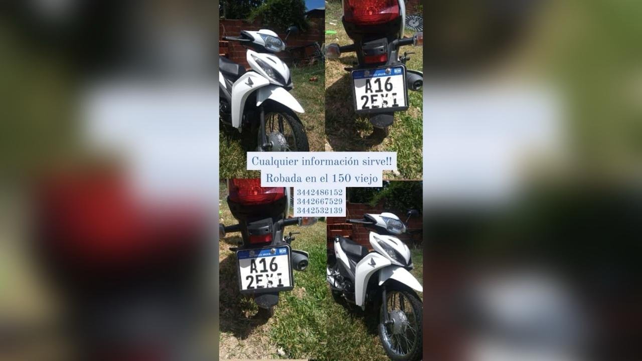 Robaron una moto de una vivienda esta madrugada La Pirámide