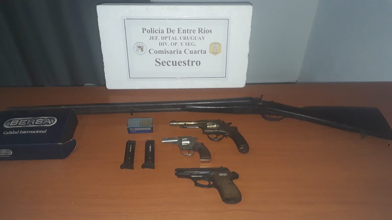 Secuestraron varias armas de fuego La Pirámide