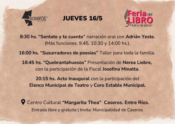 FERIA DEL LIBRO 16 DE MAYO